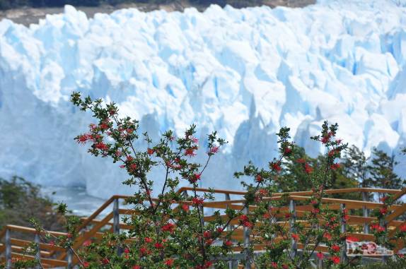 Depois da chuva, o sol ilumina o glaciar Perito Moreno, no parque Nacional Los Glaciares, região de El Calafate, no sul da Argentina